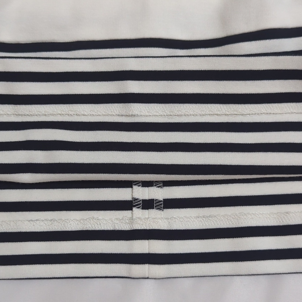 Madewell Striped Fit & Flare Verse Midi Dress, Color Black/White Size M - Picture 8 of 16